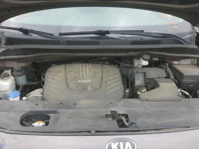 KNDMB5C13F6049762 - 2015 KIA SEDONA LX BLACK photo 7