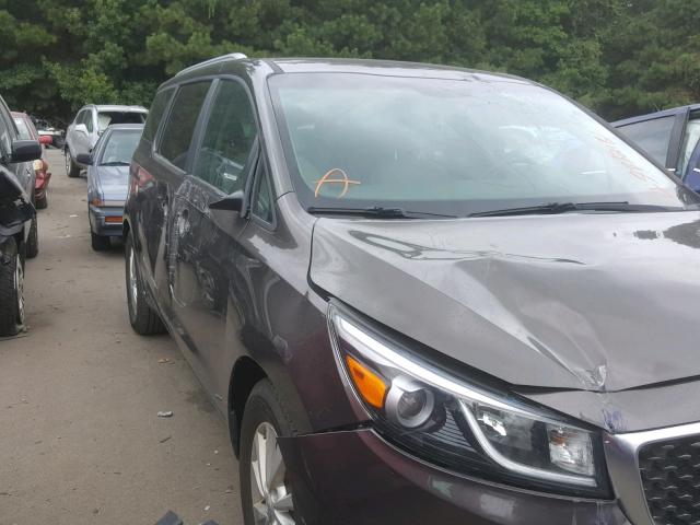 KNDMB5C13F6049762 - 2015 KIA SEDONA LX BLACK photo 9