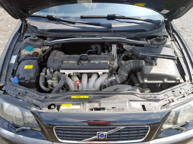 YV1RS61N012020599 - 2001 VOLVO S60 BLACK photo 7