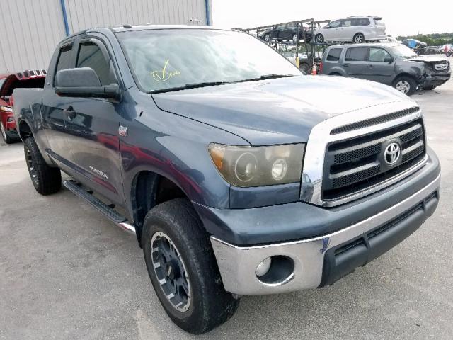 5TFUM5F14AX001387 - 2010 TOYOTA TUNDRA DOU GRAY photo 1