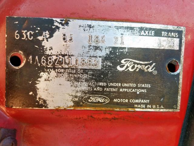 4A68Z110883 - 1964 FORD GALAXIE500 RED photo 10