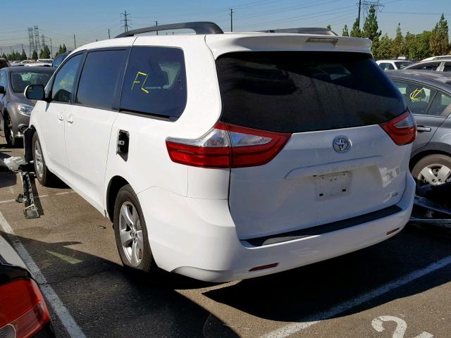 5TDKK3DC4FS604598 - 2015 TOYOTA SIENNA LE WHITE photo 3