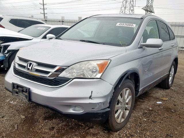 5J6RE4H76BL019505 - 2011 HONDA CR-V EXL SILVER photo 2