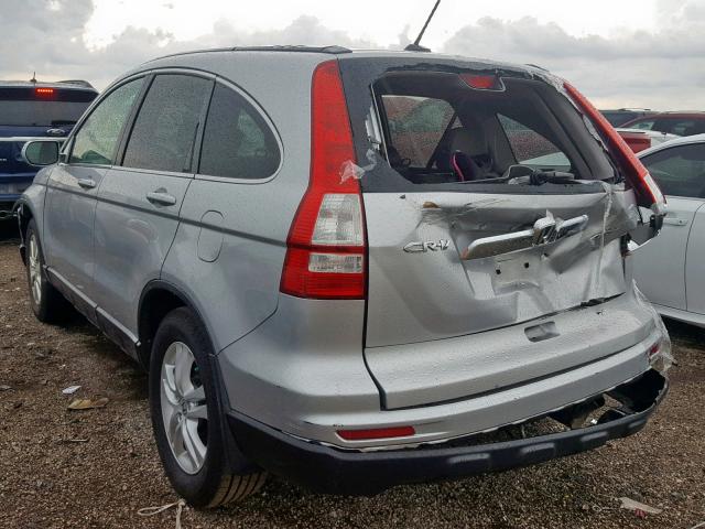 5J6RE4H76BL019505 - 2011 HONDA CR-V EXL SILVER photo 3