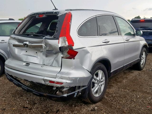 5J6RE4H76BL019505 - 2011 HONDA CR-V EXL SILVER photo 4