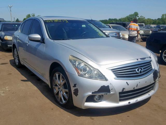 JN1CV6AR1BM351593 - 2011 INFINITI G37 SILVER photo 1