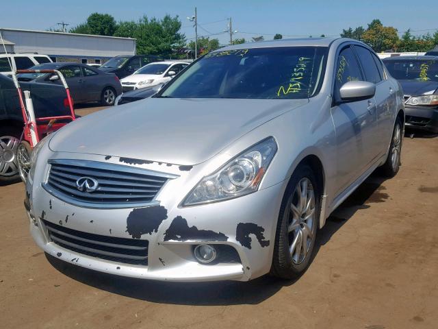 JN1CV6AR1BM351593 - 2011 INFINITI G37 SILVER photo 2