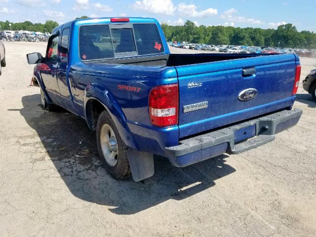 1FTYR14U27PA02460 - 2007 FORD RANGER SUP BLUE photo 3