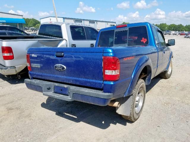 1FTYR14U27PA02460 - 2007 FORD RANGER SUP BLUE photo 4