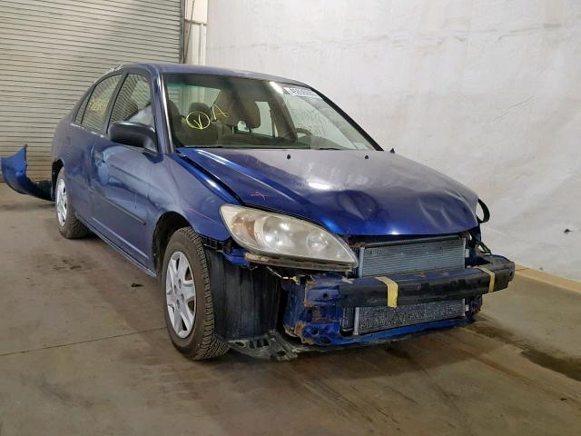 2HGES16355H558602 - 2005 HONDA CIVIC DX V BLUE photo 1