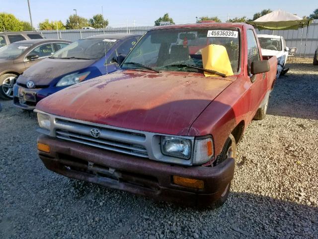 JT4RN81A3R5192352 - 1994 TOYOTA PICKUP 1/2 RED photo 2