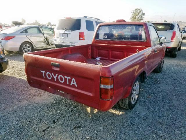 JT4RN81A3R5192352 - 1994 TOYOTA PICKUP 1/2 RED photo 4
