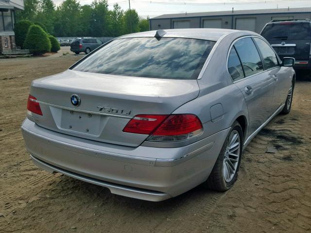 WBAHN83517DT66303 - 2007 BMW 750 SILVER photo 4