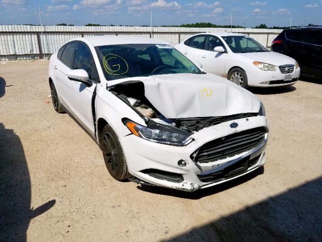 1FA6P0G71E5351783 - 2014 FORD FUSION S WHITE photo 1