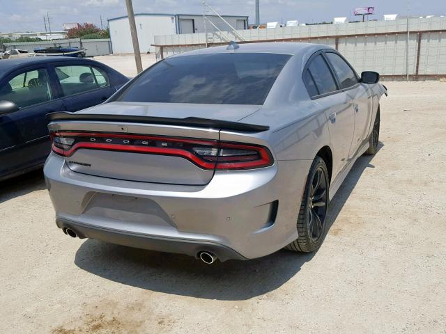 2C3CDXHG2JH230104 - 2018 DODGE CHARGER SX SILVER photo 4