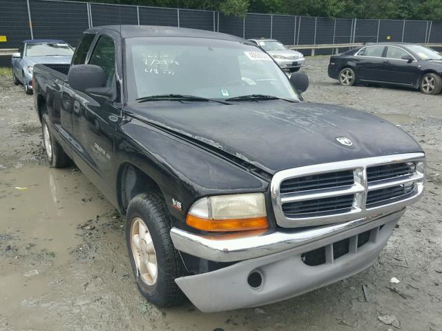 1B7GL22XXWS709558 - 1998 DODGE DAKOTA BLACK photo 1