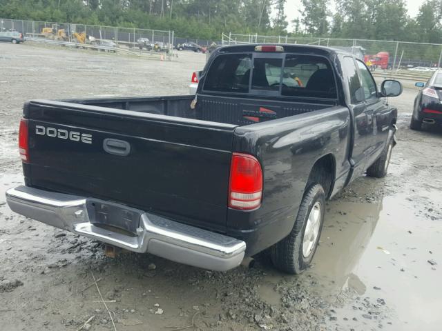 1B7GL22XXWS709558 - 1998 DODGE DAKOTA BLACK photo 4