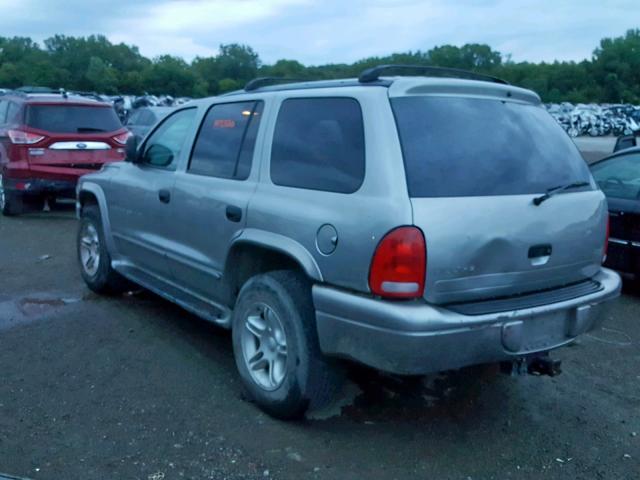 1B4HS28ZXYF240240 - 2000 DODGE DURANGO SILVER photo 3