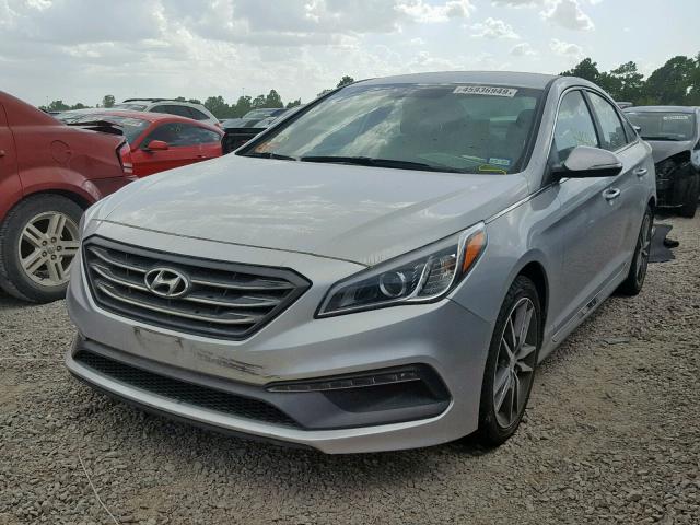 5NPE34AB2FH090252 - 2015 HYUNDAI SONATA SPO SILVER photo 2