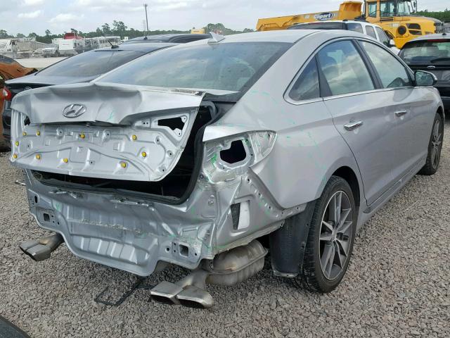 5NPE34AB2FH090252 - 2015 HYUNDAI SONATA SPO SILVER photo 4