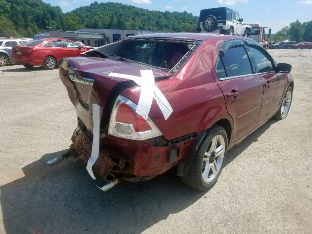 3FAFP08136R177336 - 2006 FORD FUSION SEL RED photo 4