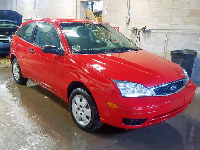 1FAFP31N67W306523 - 2007 FORD FOCUS ZX3 RED photo 1