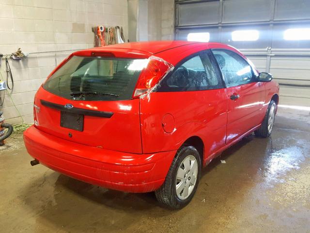 1FAFP31N67W306523 - 2007 FORD FOCUS ZX3 RED photo 3