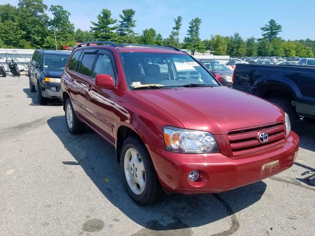 JTEEP21A750068383 - 2005 TOYOTA HIGHLANDER RED photo 1