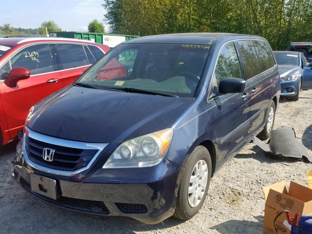 5FNRL38268B054549 - 2008 HONDA ODYSSEY LX BLUE photo 2