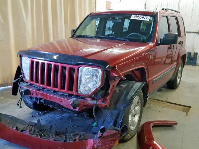 1J4PN2GK2AW139204 - 2010 JEEP LIBERTY SP RED photo 2