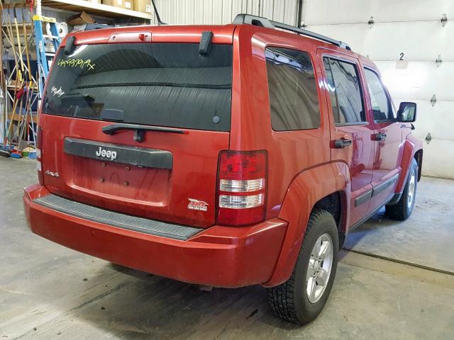 1J4PN2GK2AW139204 - 2010 JEEP LIBERTY SP RED photo 4