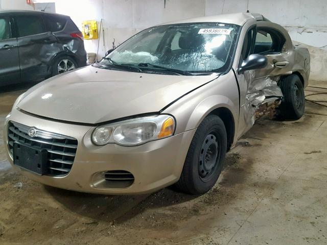 1C3EL46R94N116014 - 2004 CHRYSLER SEBRING LX TAN photo 2