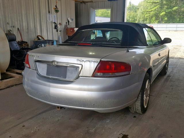 1C3EL55RX4N340724 - 2004 CHRYSLER SEBRING LX SILVER photo 4