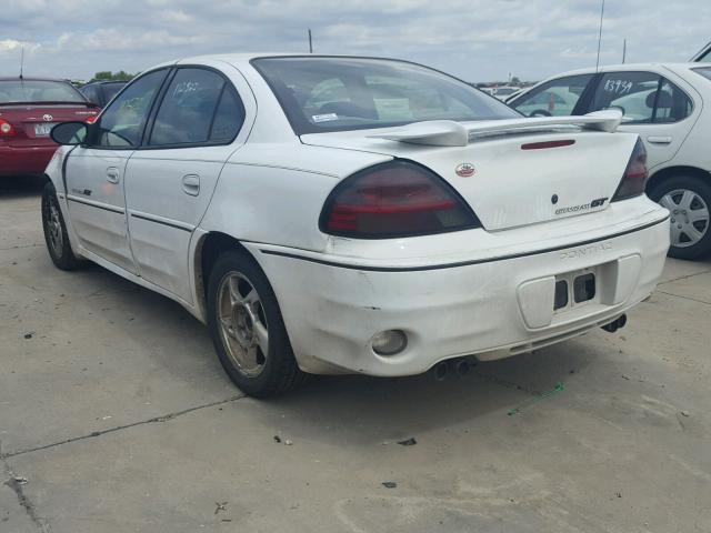 1G2NW52E32M629181 - 2002 PONTIAC GRAND AM G WHITE photo 3