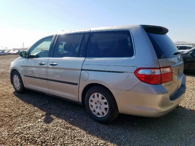 5FNRL38266B072191 - 2006 HONDA ODYSSEY LX SILVER photo 3