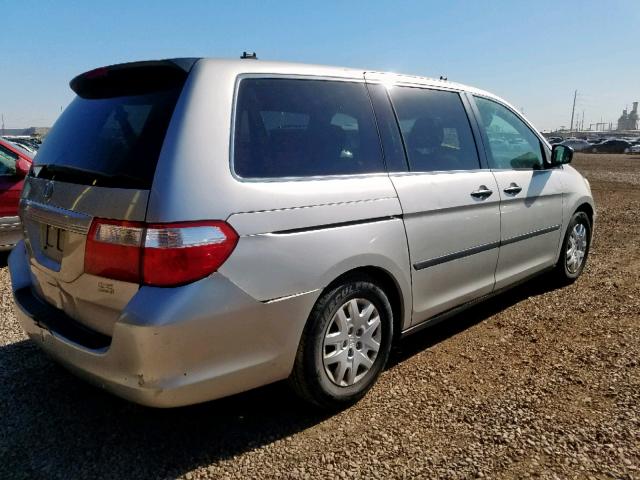 5FNRL38266B072191 - 2006 HONDA ODYSSEY LX SILVER photo 4