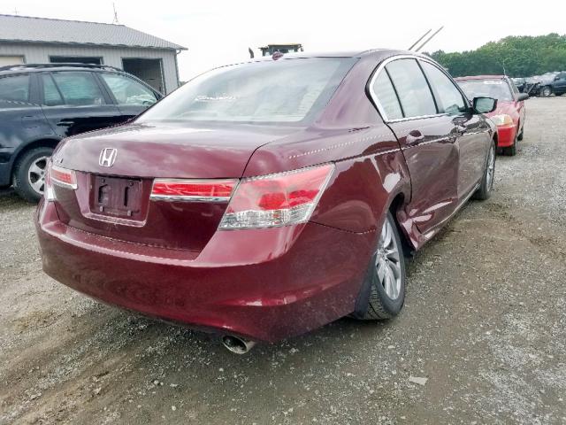 1HGCP2F80CA075704 - 2012 HONDA ACCORD EXL BURGUNDY photo 4