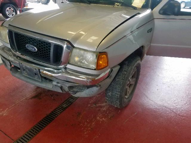 1FTYR15E44TA14796 - 2004 FORD RANGER SUP SILVER photo 9