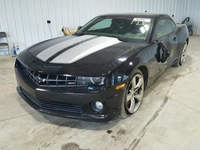 2G1FT1EW2A9147523 - 2010 CHEVROLET CAMARO SS BLACK photo 2