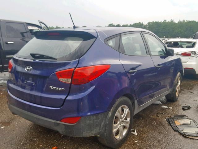 KM8JT3AB4BU299402 - 2011 HYUNDAI TUCSON GL BLUE photo 4