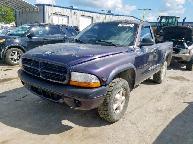 1B7GG26X8WS596319 - 1998 DODGE DAKOTA PURPLE photo 2