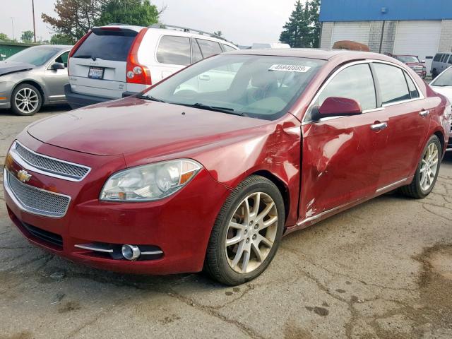 1G1ZK577X9F194587 - 2009 CHEVROLET MALIBU LTZ წითელი ფოტო 2