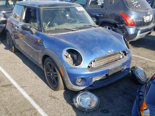 WMWSU3C58DT684481 - 2013 MINI COOPER BLUE photo 1