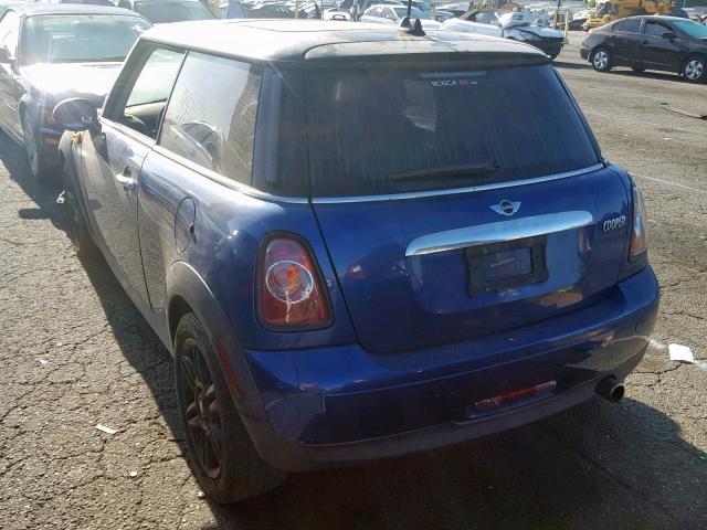 WMWSU3C58DT684481 - 2013 MINI COOPER BLUE photo 3