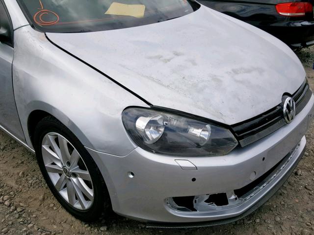 WVWMM7AJ4CW002115 - 2012 VOLKSWAGEN GOLF 银色 照片 9