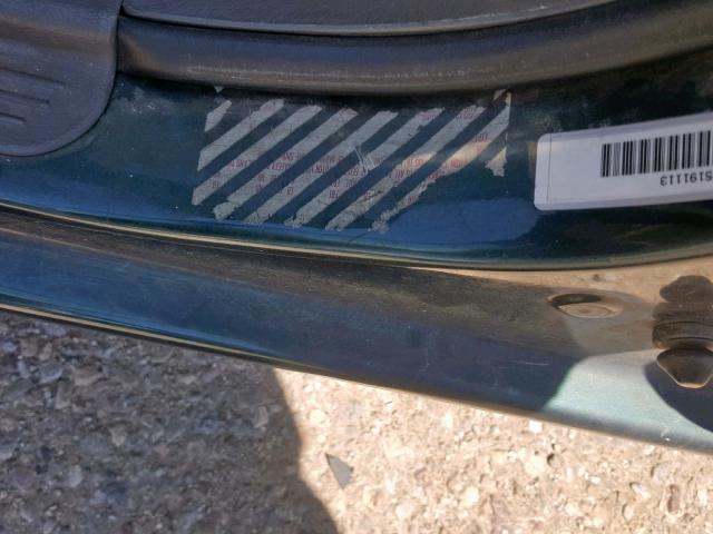 KNAFB121725191113 - 2002 KIA SPECTRA BA GREEN photo 10