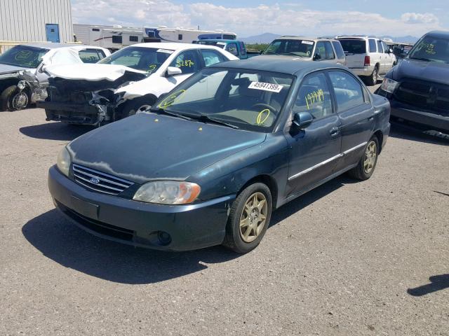 KNAFB121725191113 - 2002 KIA SPECTRA BA GREEN photo 2