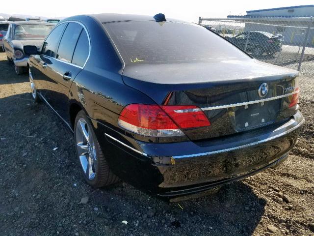 WBAHL83577DT07861 - 2007 BMW 750 BLACK photo 3