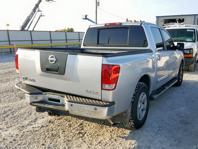 1N6BA07A36N541847 - 2006 NISSAN TITAN XE SILVER photo 4