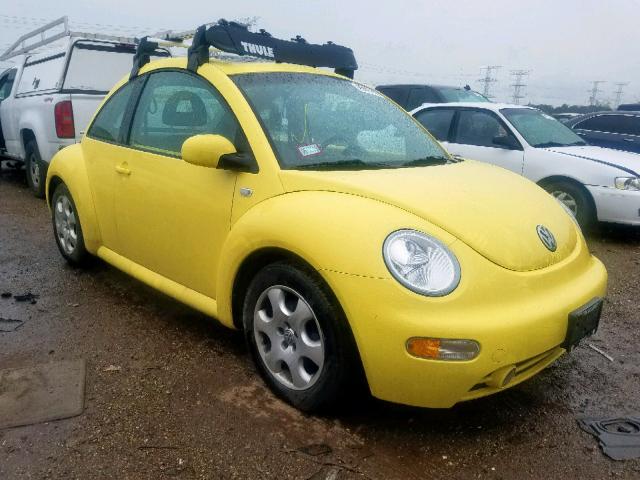 3VWCB21C52M405358 - 2002 VOLKSWAGEN NEW BEETLE YELLOW photo 1